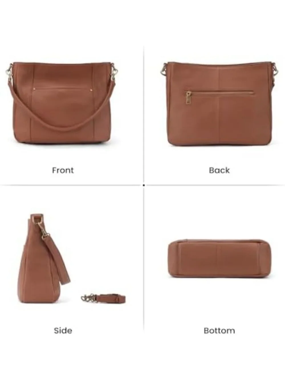 Genuine Leather Hobo Crossbody Bag for Women | Stylish Shoulder Handbag